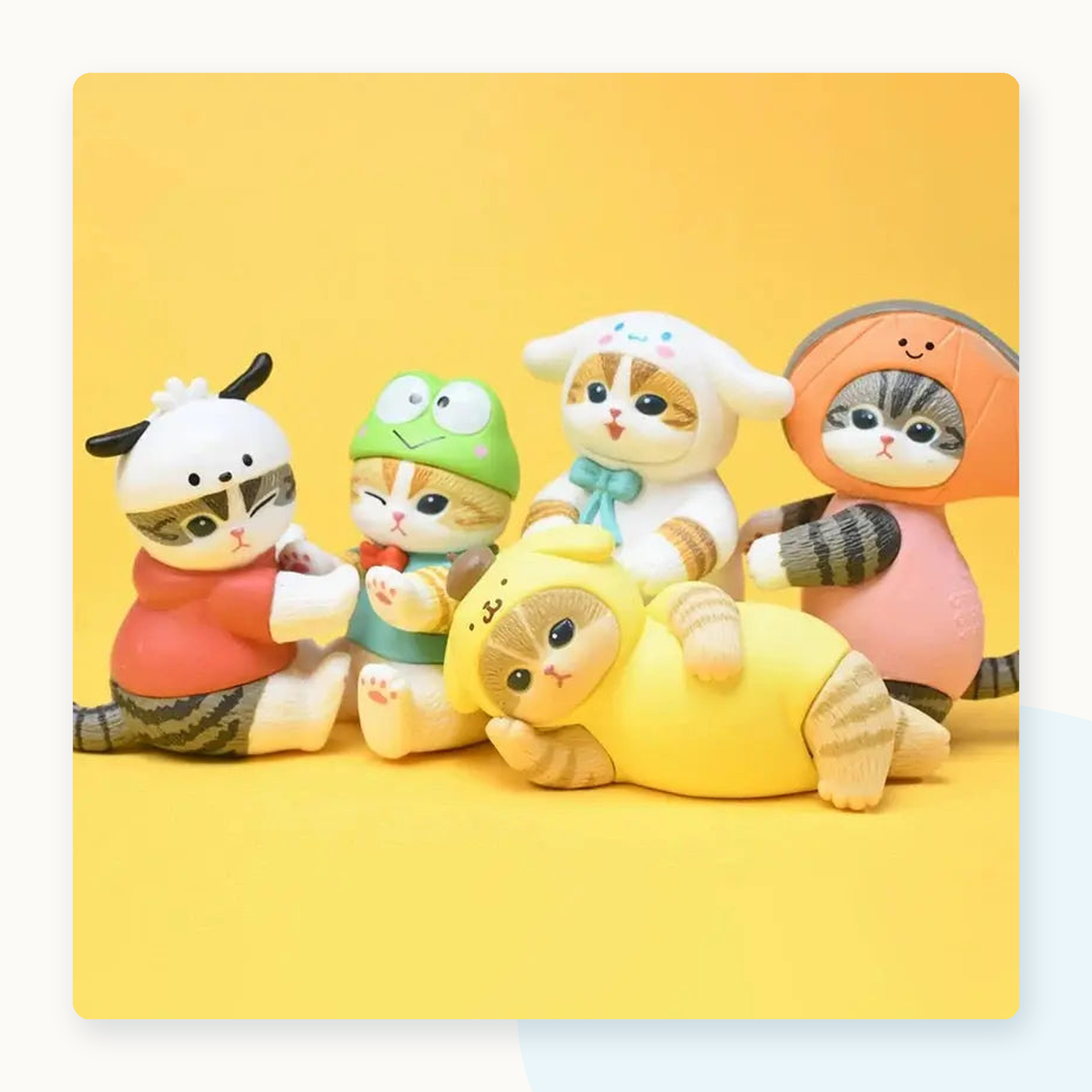 Mofusand X Sanrio Characters Nyan Gachapon Blindbox Capsule Mini Figurines - detail