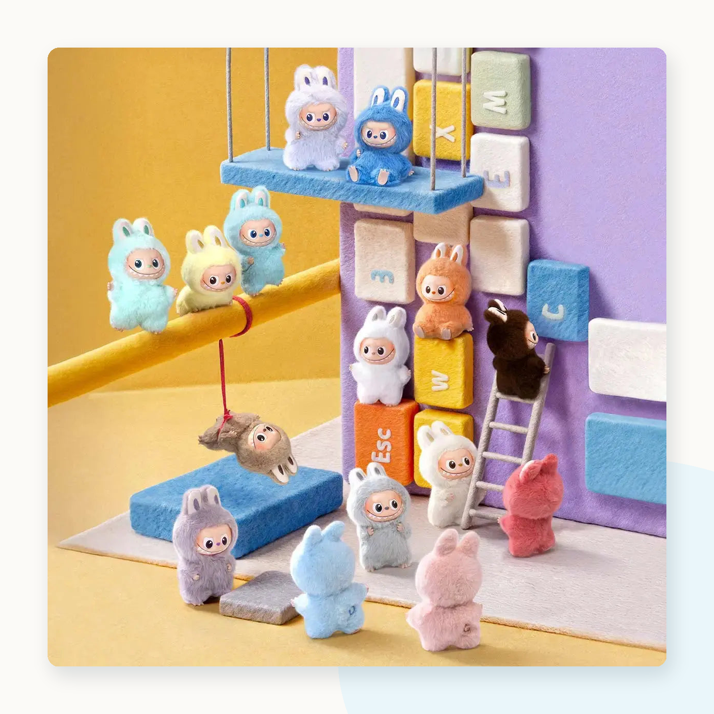 POP MART Labubu The Monsters PIN FOR LOVE Series Plush Pendant Blindbox (A-M) - detail