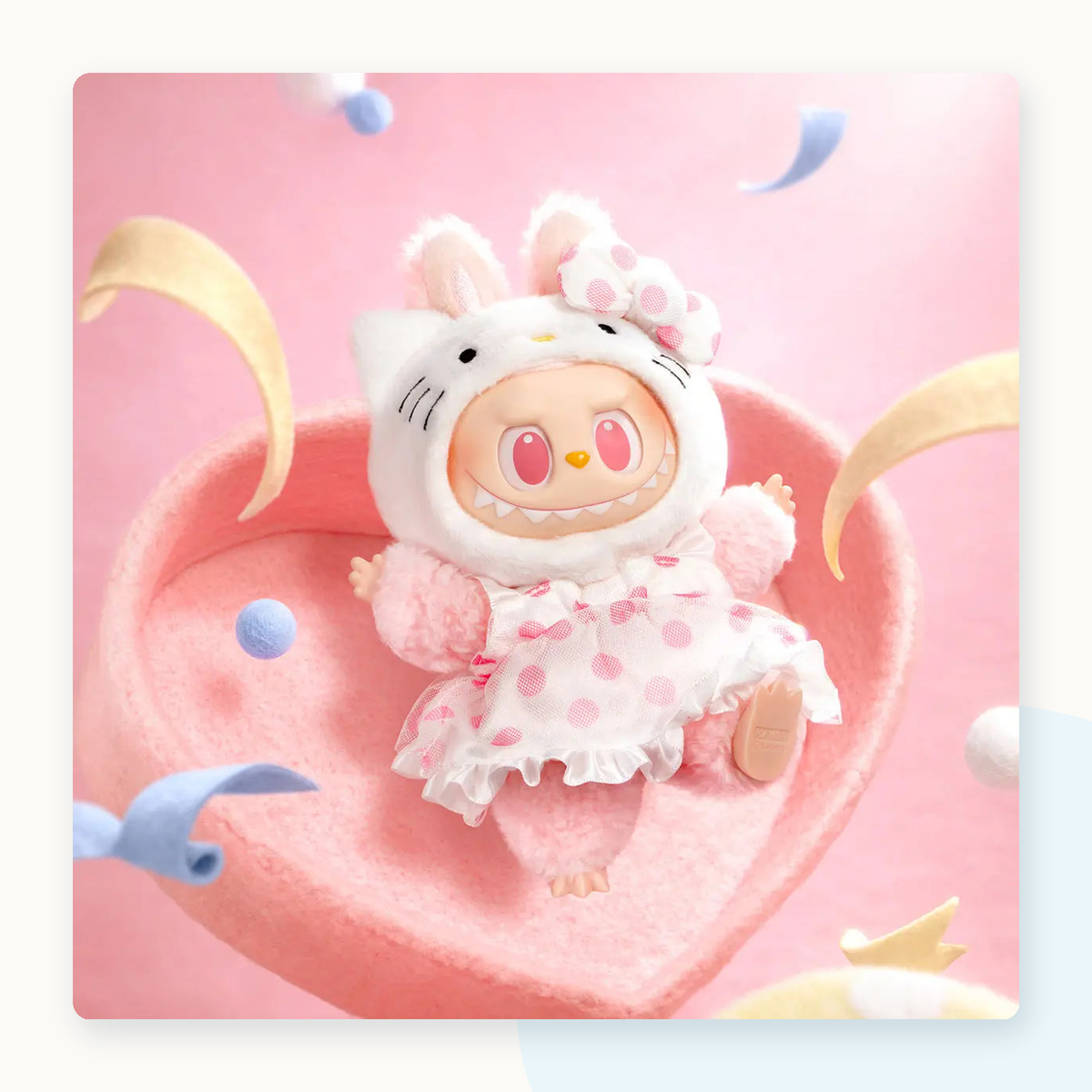 POP MART Labubu The Monsters x Hello Kitty and Friends Vinyl Plush Pendant Blind Box - detail