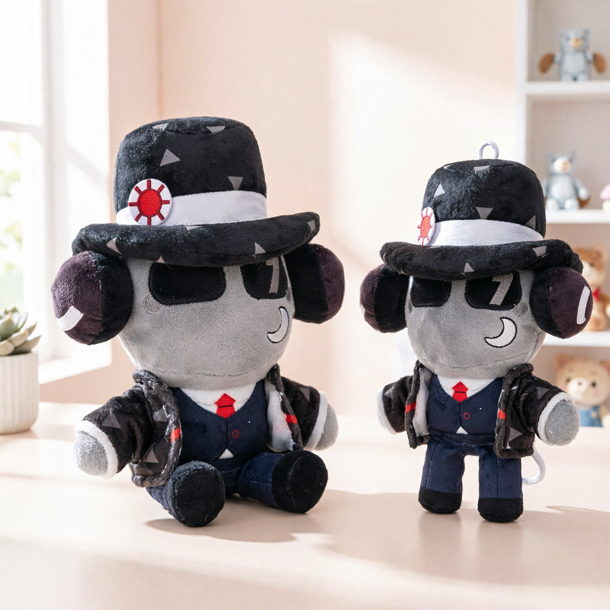 Cool Cartoon Game Character with Dual-Pose Sitting & Standing - dual pose