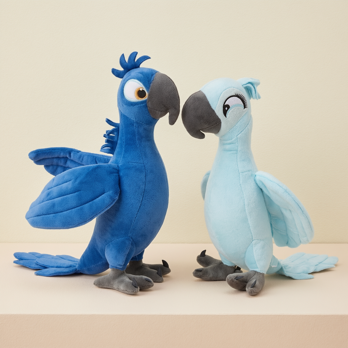 Rio Plush Set 2Pcs Blu&Jewel Stuffed Animal Macaw Plush 13.78inch Soft Parrot Plushie - pair