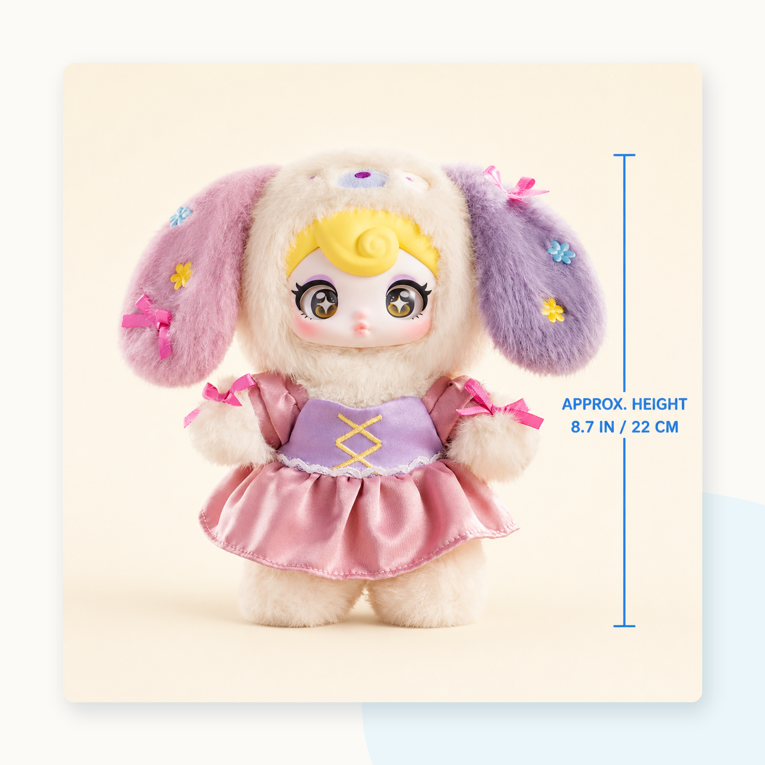 Nommi Rebellious Sweetheart Plush Blind Box - size
