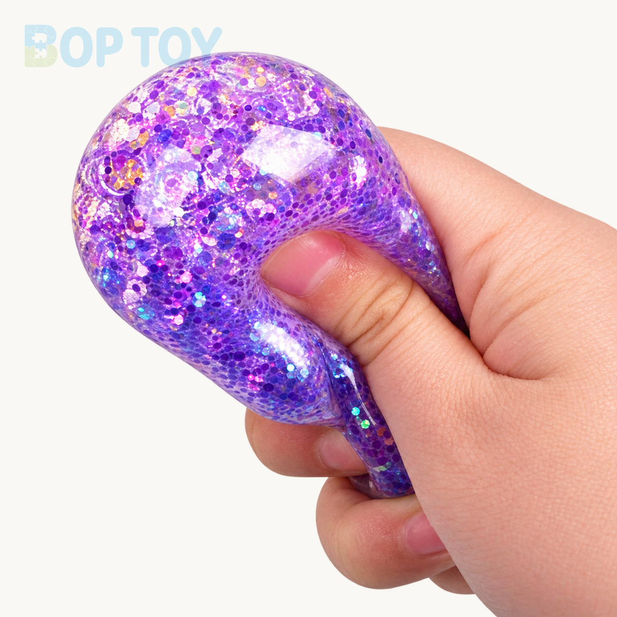 Mini Glitter Bao Bun Squishy with Steamer - squeeze