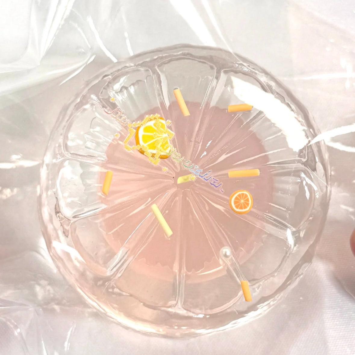 Transparent Handmade Grapefruit Taba Squishy Toy (Liquid Squishy) – product image 2