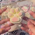 Handmade Silicone Cat's Paw Taba Squishy Toy — Beige & Pink – product image 3