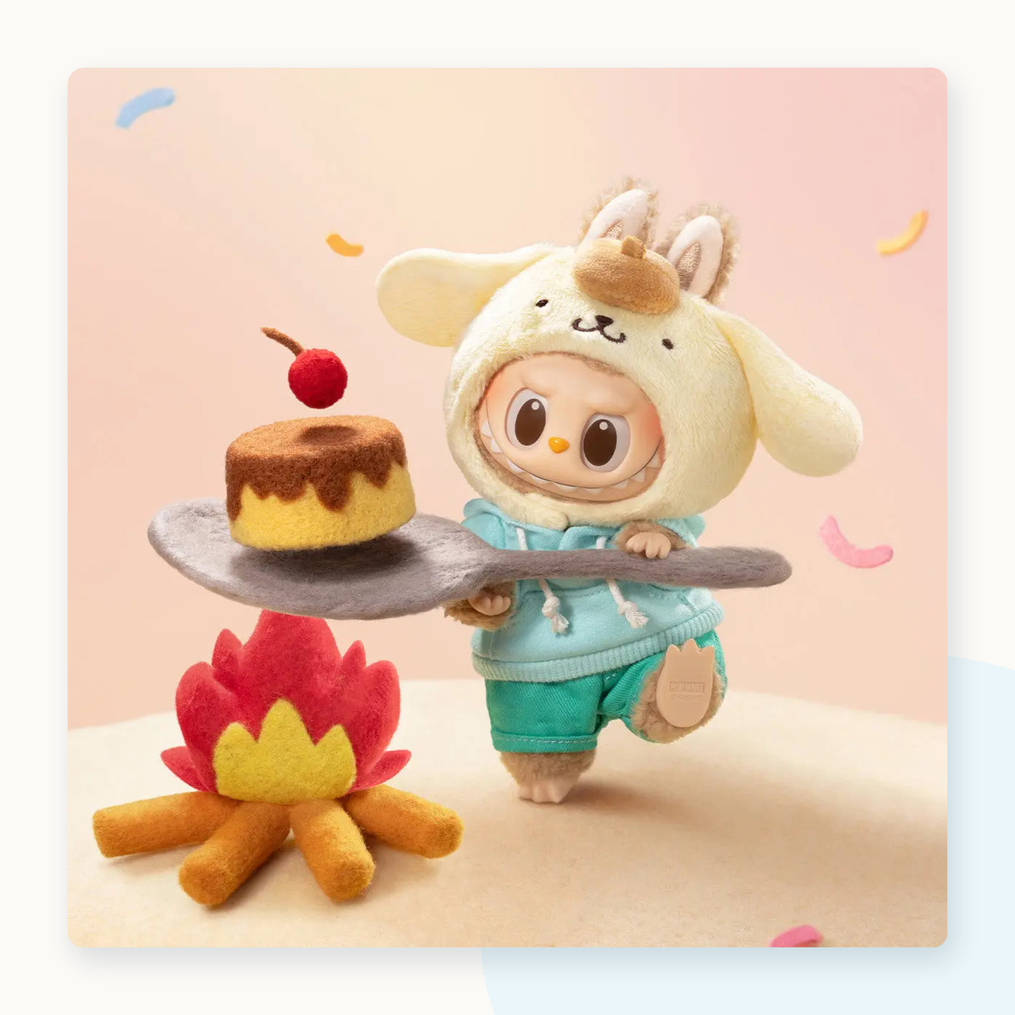 POP MART Labubu The Monsters x Hello Kitty and Friends Vinyl Plush Pendant Blind Box - detail