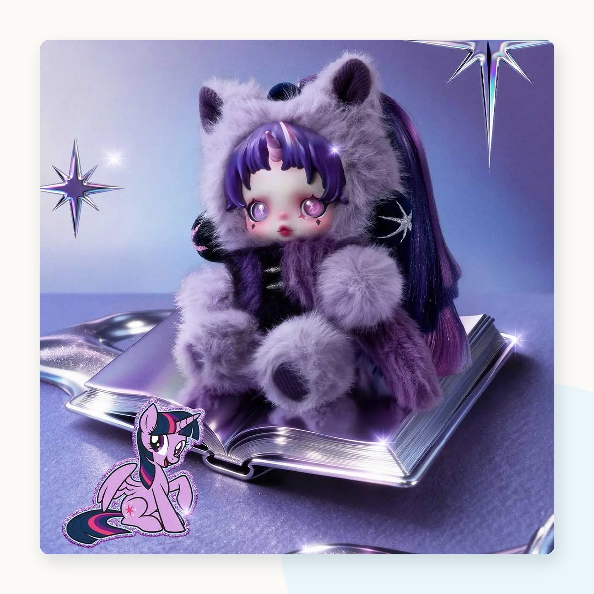 POP MART SKULLPANDA × My Little Pony Series Plush Pendant Blindbox - detail