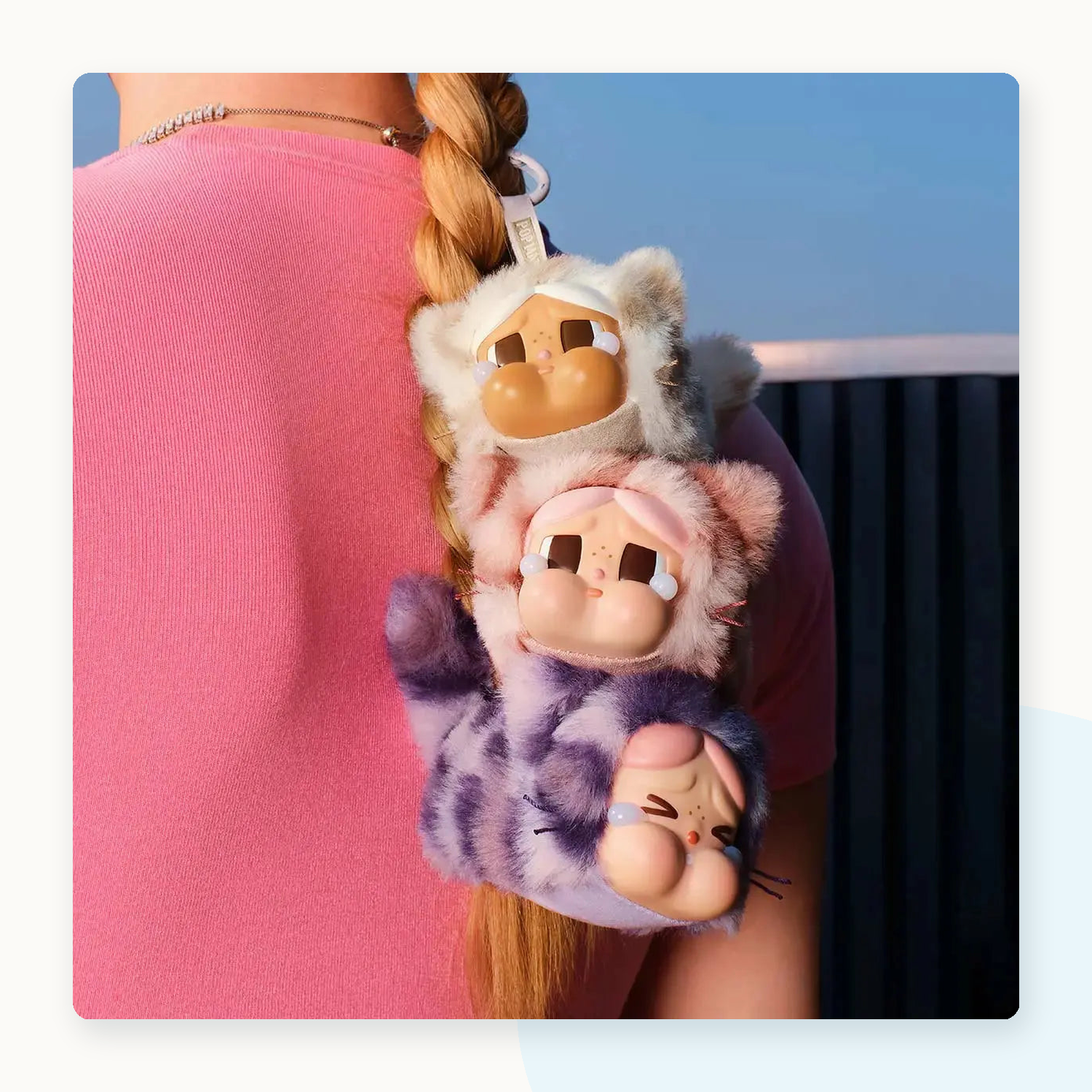 POP MART CRYBABY Wild but Cutie Series Vinyl Plush Pendant Blind Box - detail