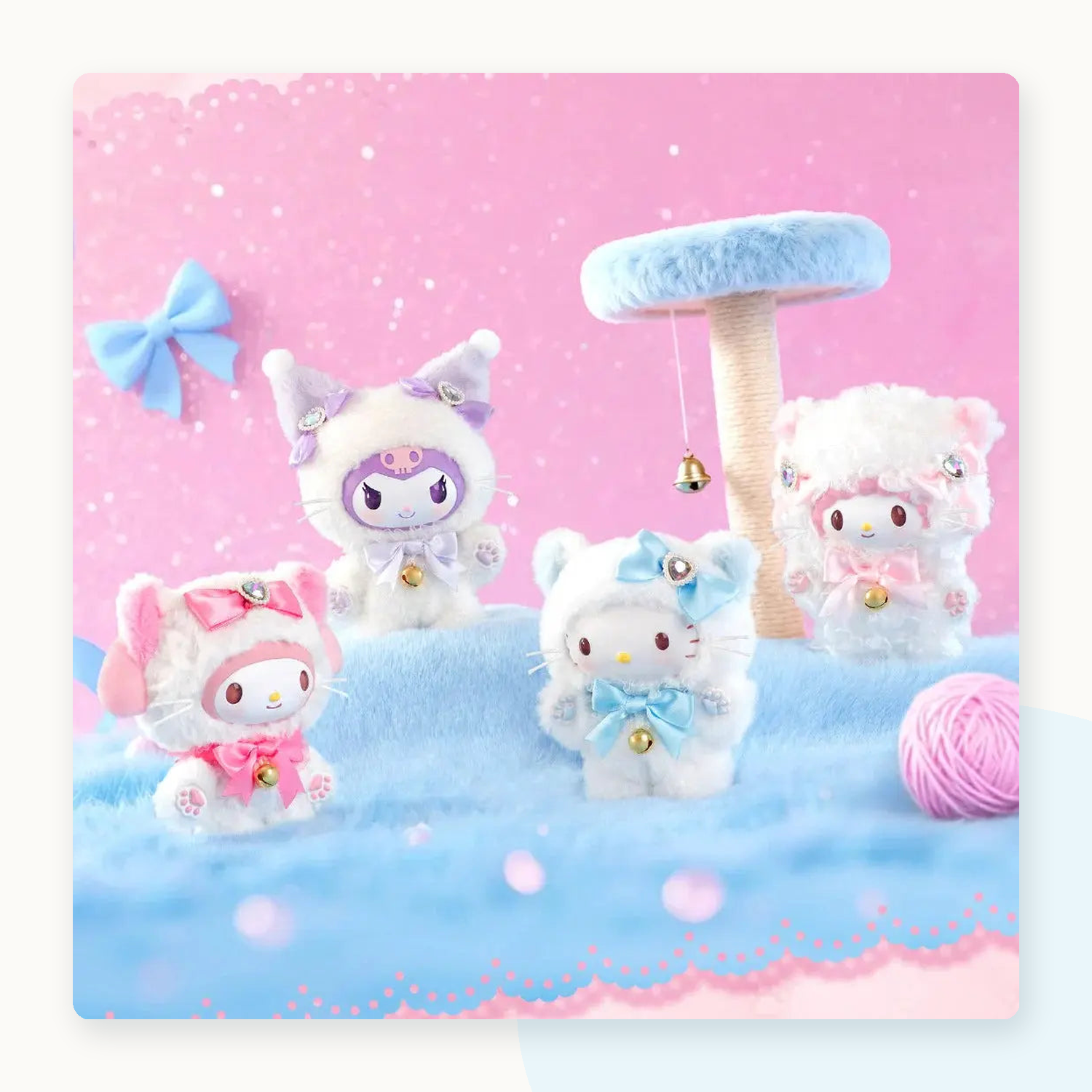 Miniso Sanrio Characters Shining Meow Group Series Plush Blind Box - detail