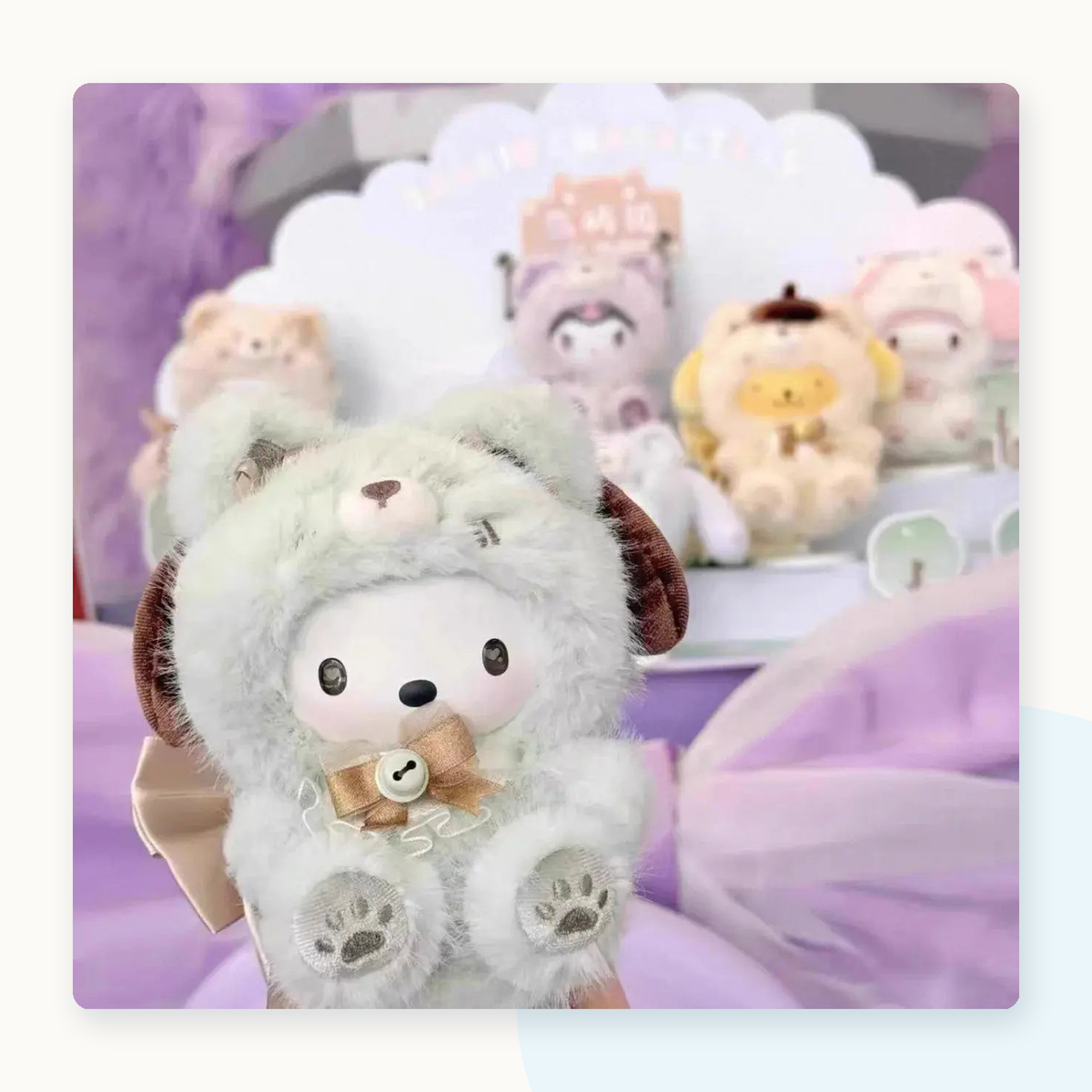 Miniso Sanrio Characters Fox Island Plush Doll Blind Box - detail