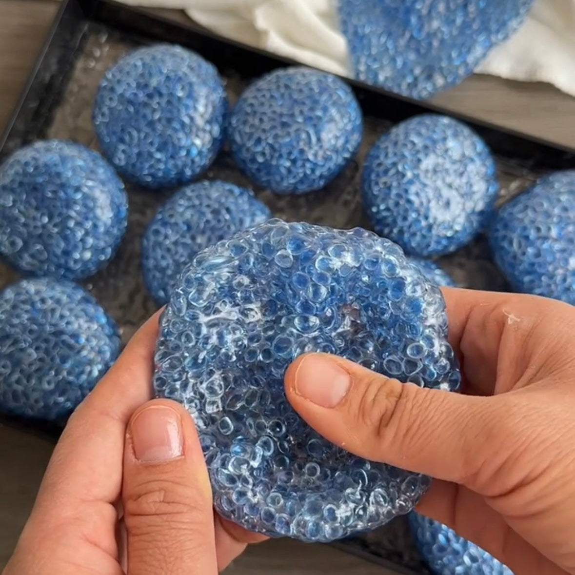 Blue Handmade Stress Balls – product image 3