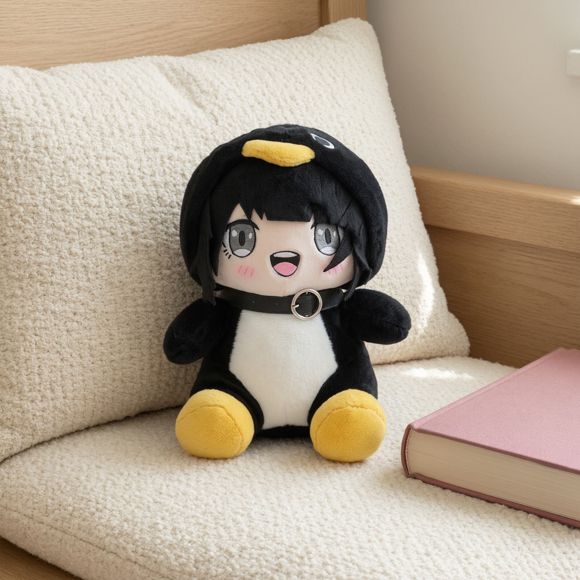 Collectible Goo Goo Gaga Penguin Soft Cute & Huggable Throw Pillow Stuffed Animal Plushie - bedroom