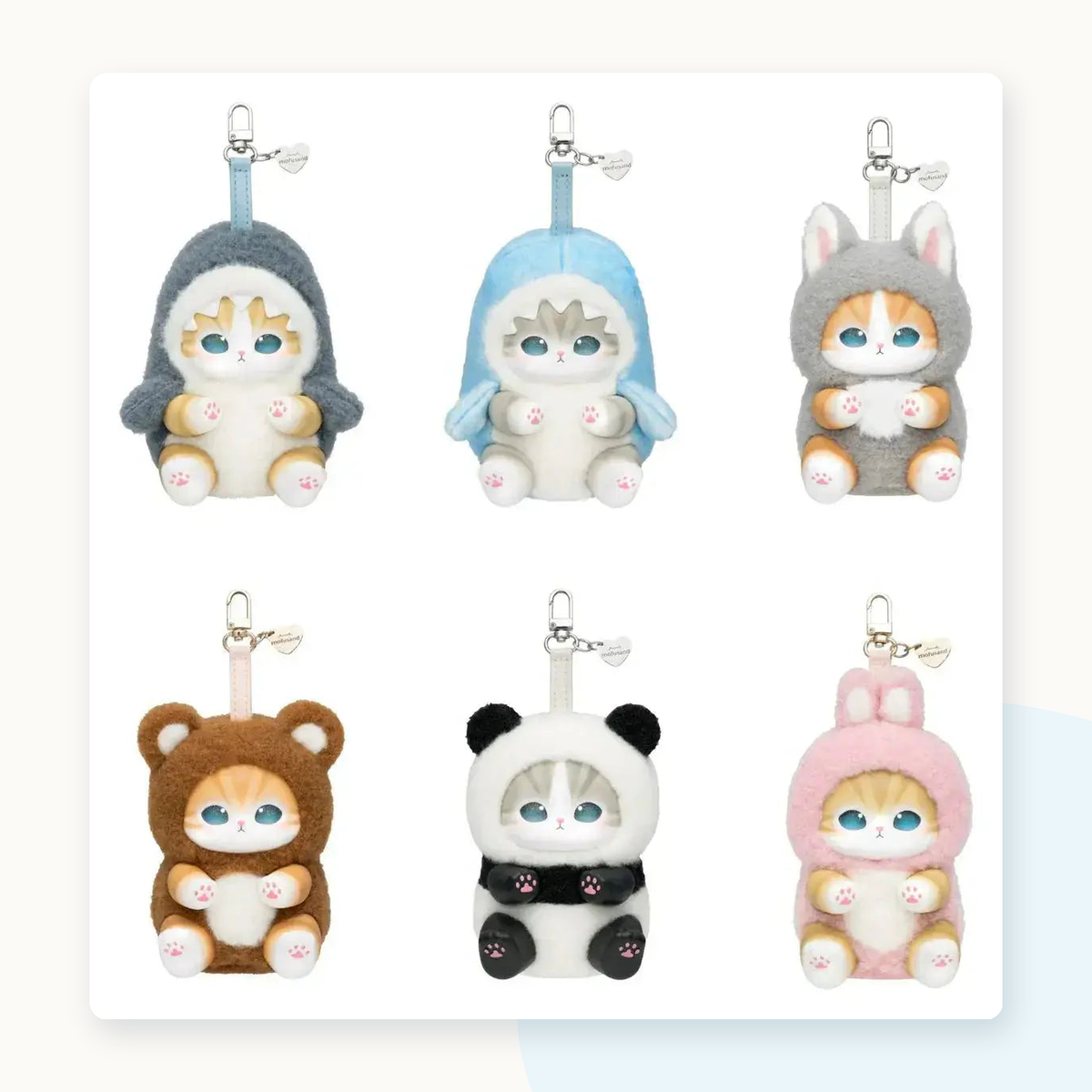 Mofusand Kiramekko Fluffy Kittens Vinyl Keychain Blind Box - detail