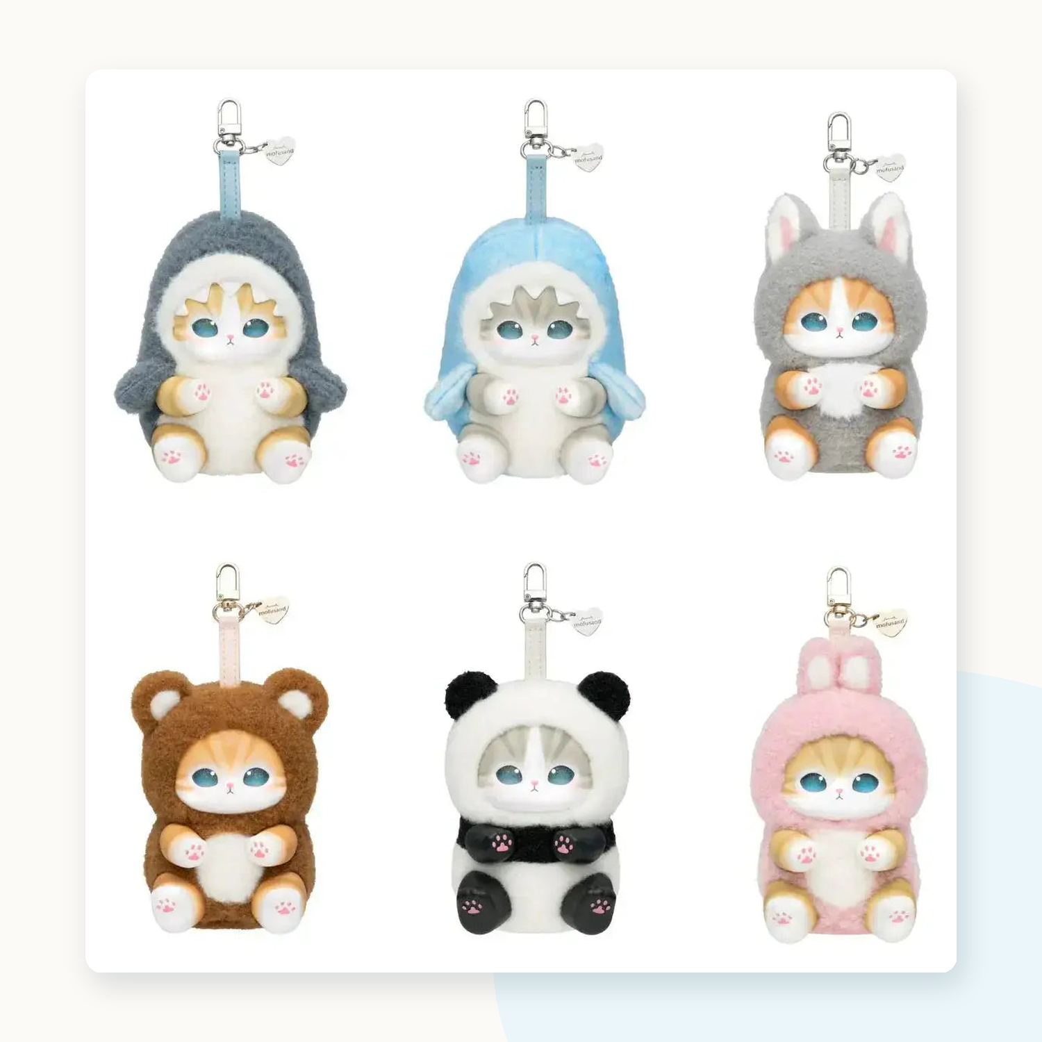 Mofusand Kiramekko Fluffy Kittens Vinyl Keychain Blind Box - detail