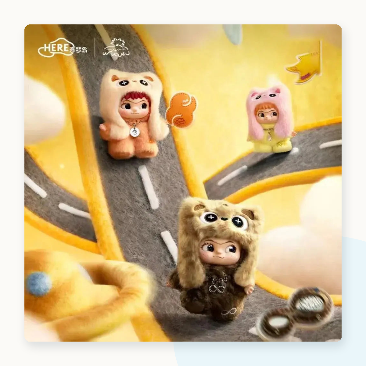 WAKUKU On a Roll Series Plush Dolls Blindbox - detail