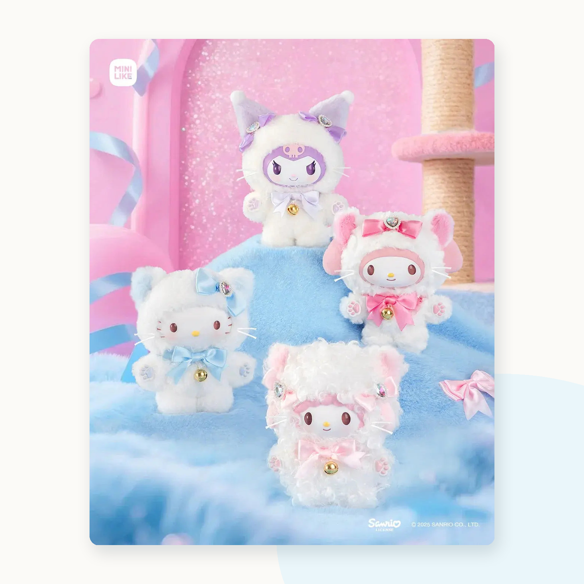 Miniso Sanrio Characters Shining Meow Group Series Plush Blind Box - detail