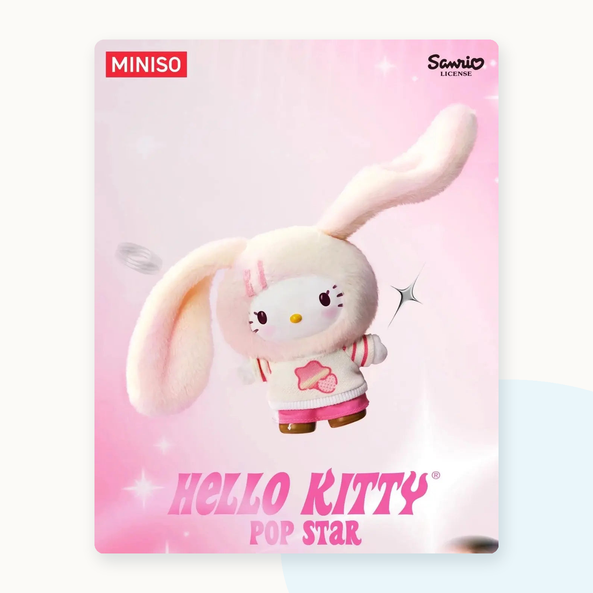 Miniso Hello Kitty Pop Star Series Plushie Keychain Blindbox - detail