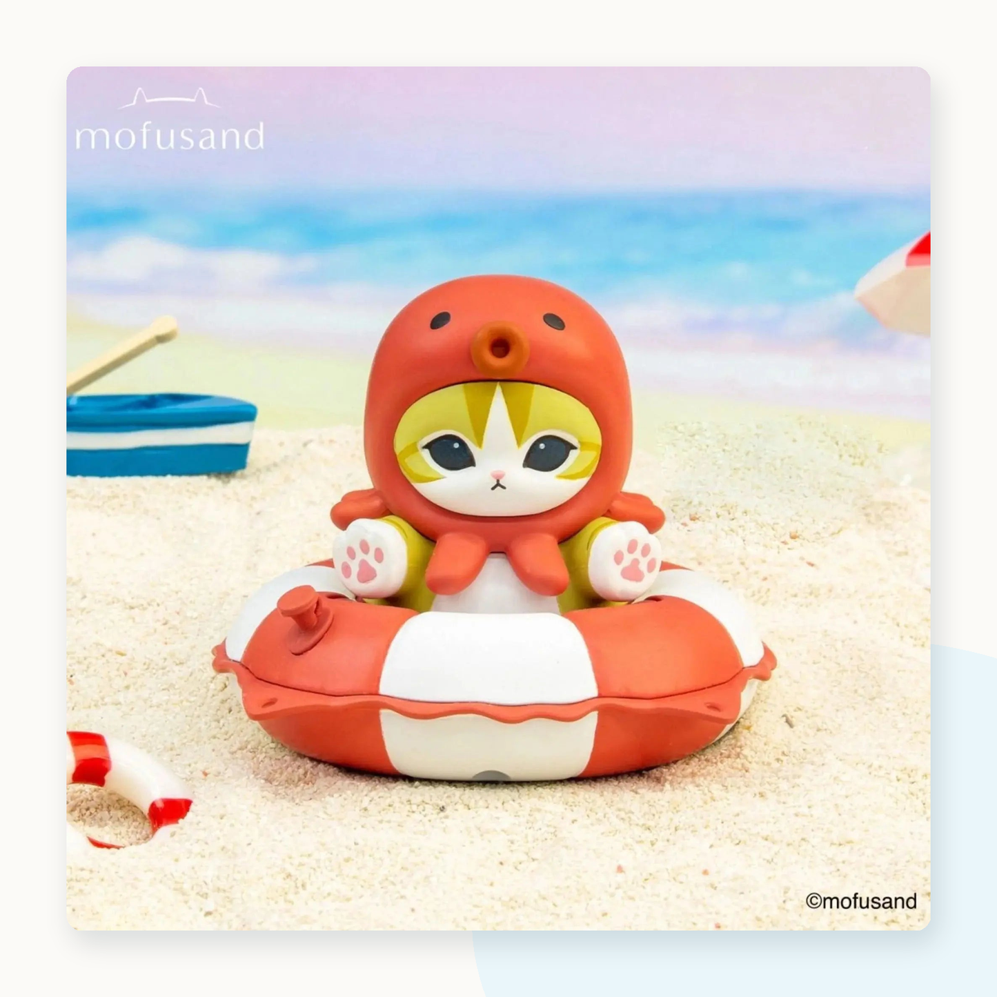 Mofusand Swimming Ring Series Figure Stationery Stamp Blindbox - detail