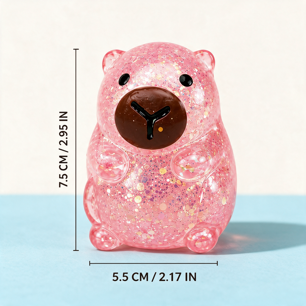 4PCS Capybara Squishy for Relax Portable Desk Decor - size