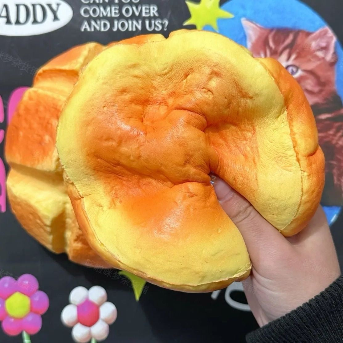 Melon Bread Slow-Rising Squishy – Yellow, Pink & Chocolate Bun Squeeze Toy