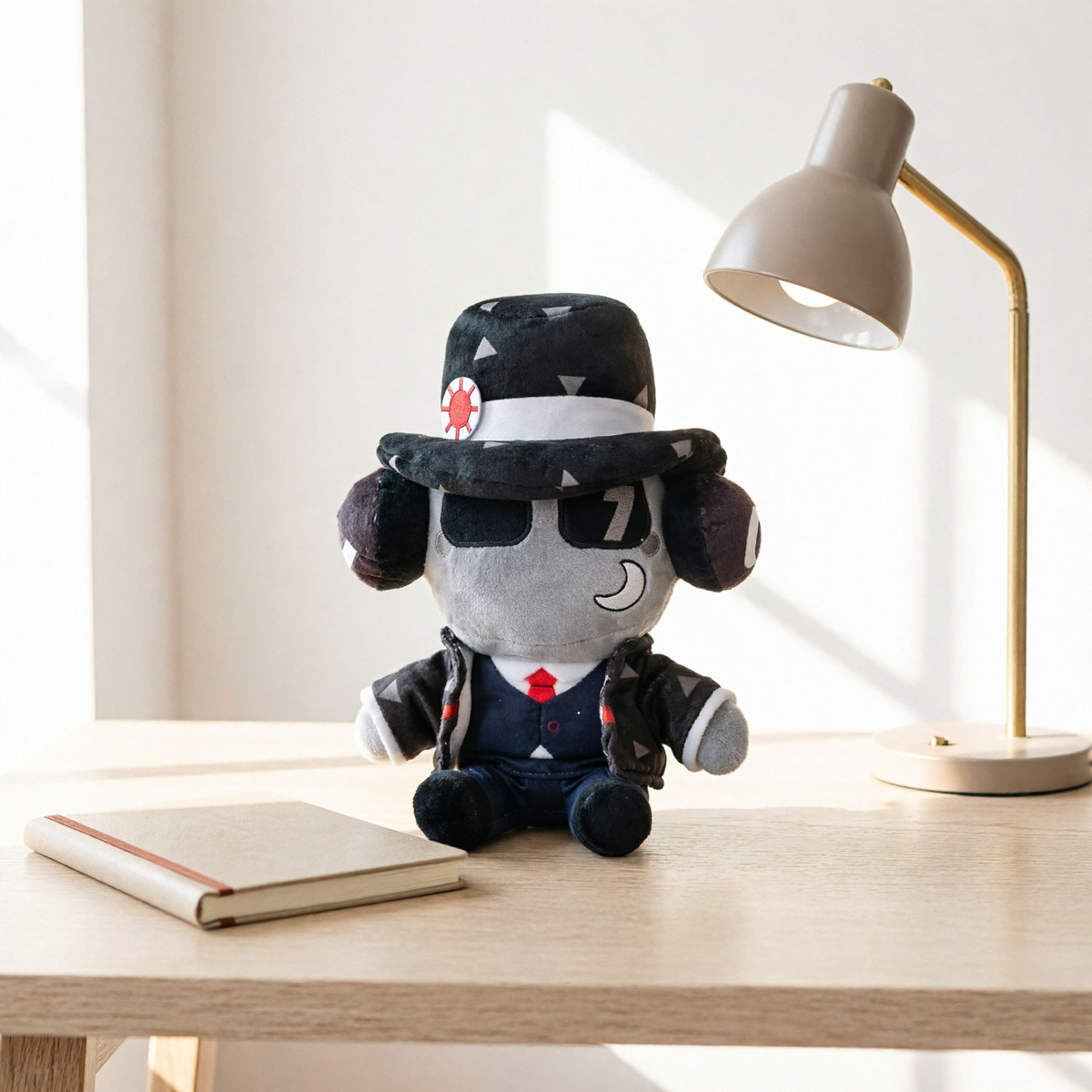Cool Cartoon Game Character with Dual-Pose Sitting & Standing - desk