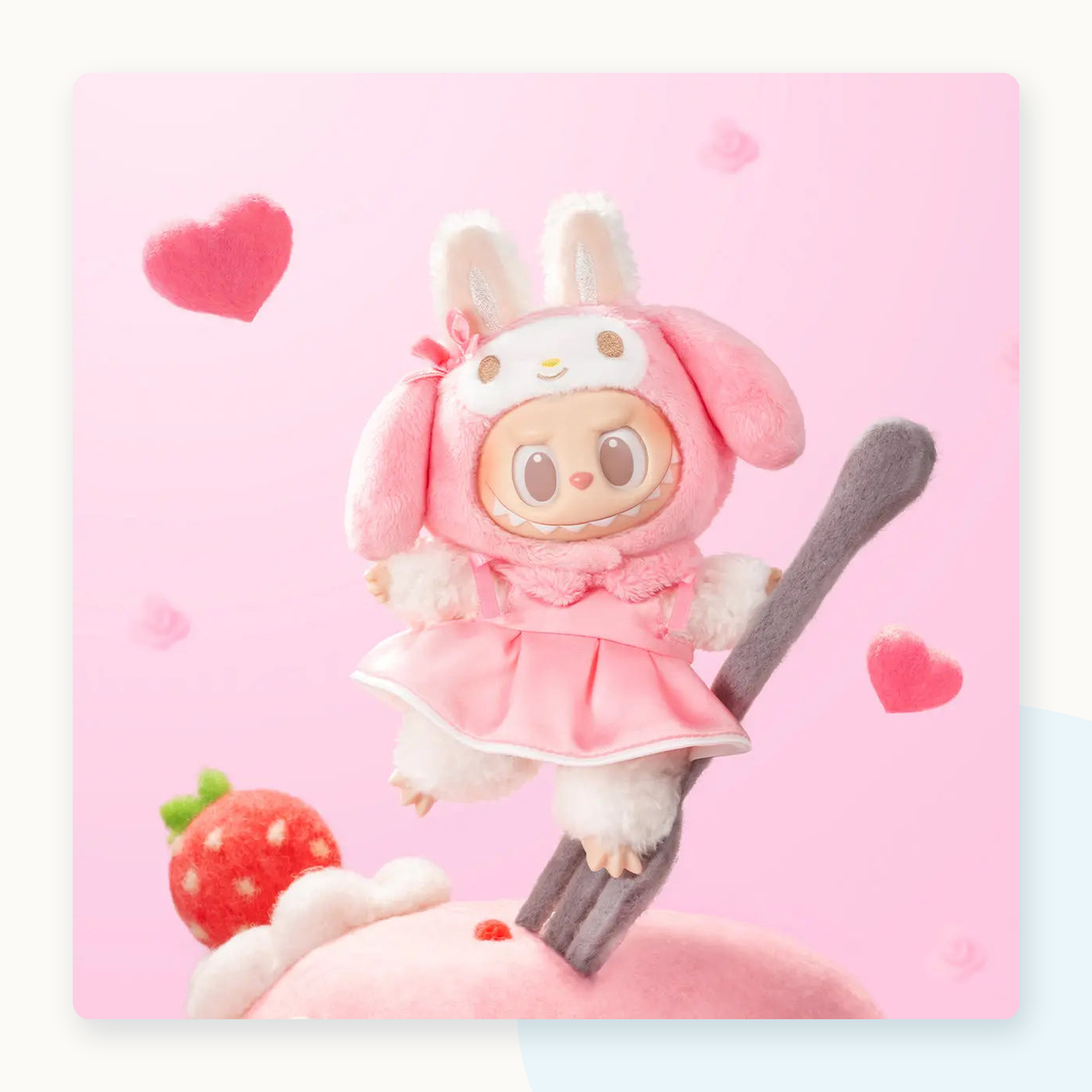POP MART Labubu The Monsters x Hello Kitty and Friends Vinyl Plush Pendant Blind Box - detail