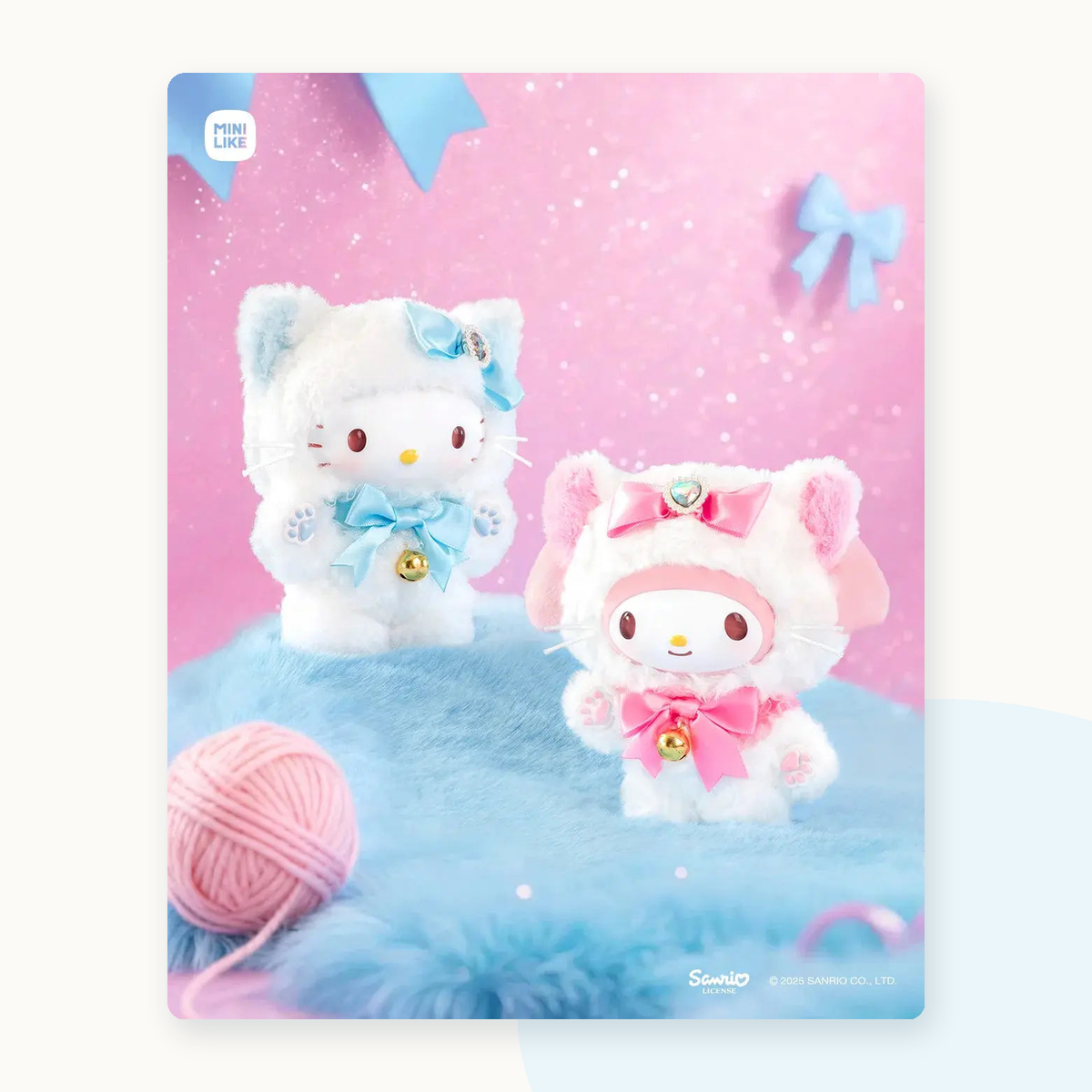 Miniso Sanrio Characters Shining Meow Group Series Plush Blind Box - detail