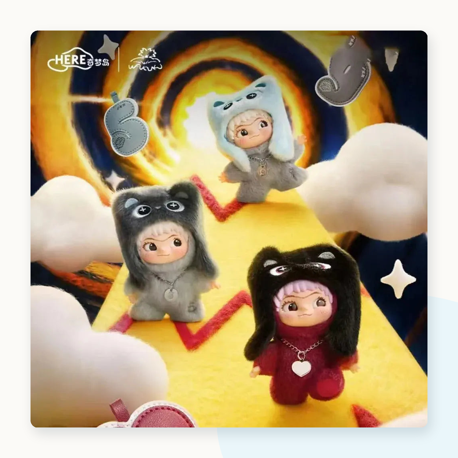 WAKUKU On a Roll Series Plush Dolls Blindbox - detail