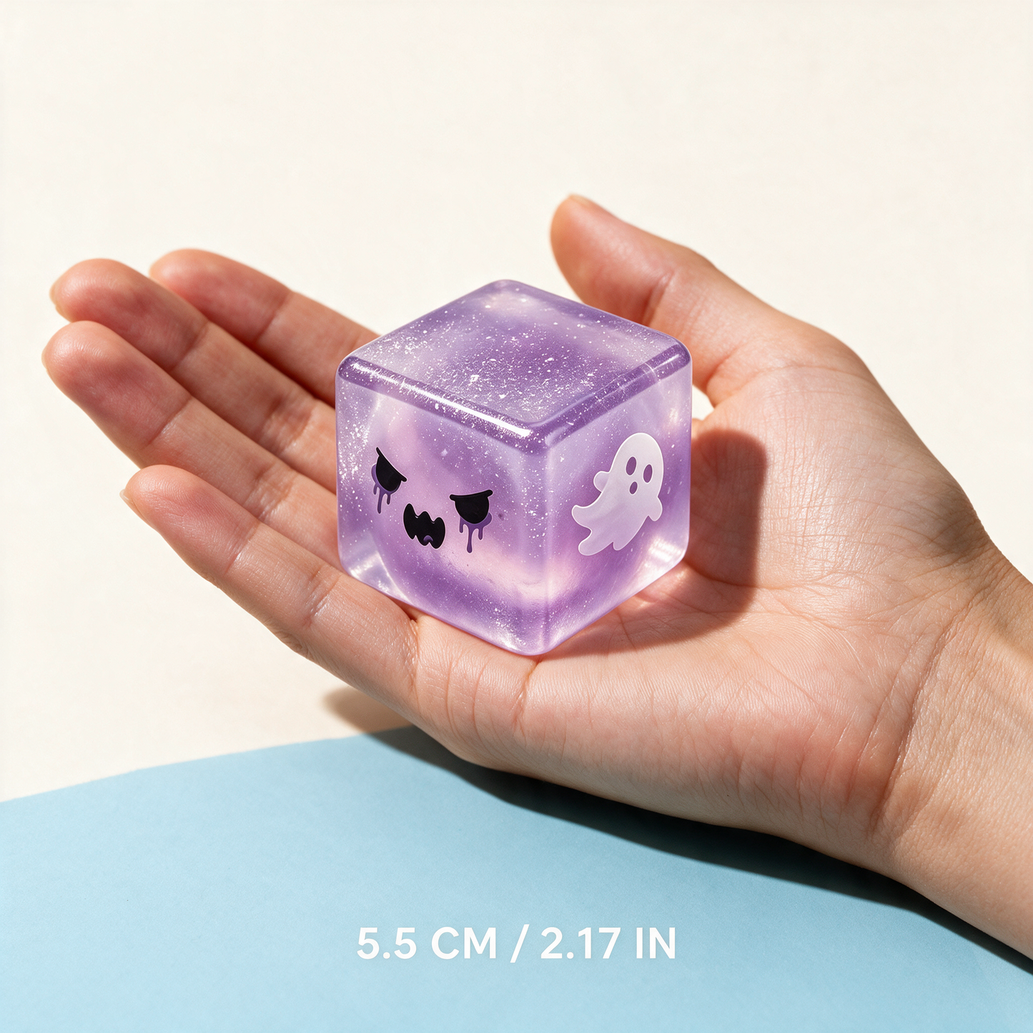Halloween Stress Cube Squishy Fidget Toy Slow Rising Ice Cube Stress Balls - size
