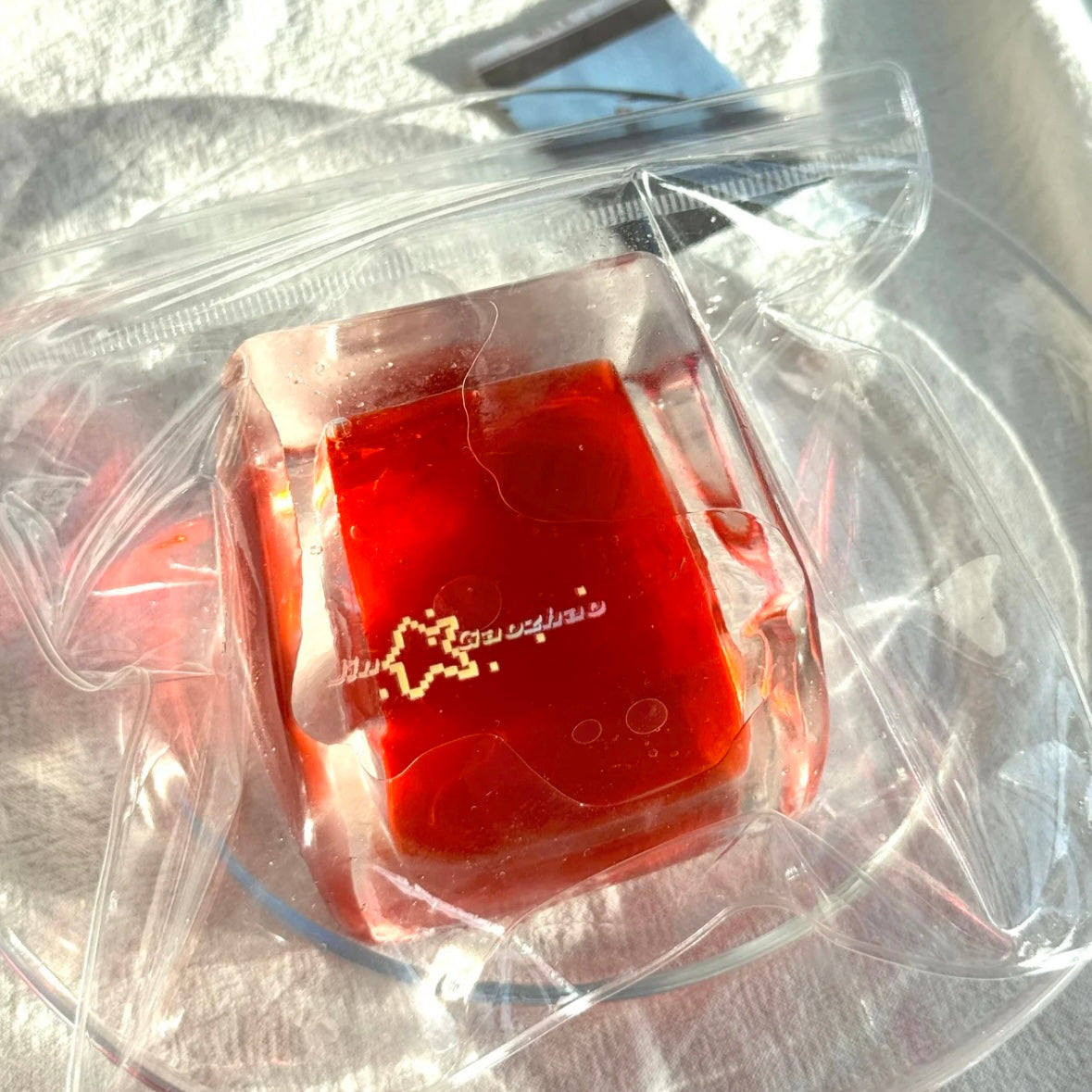 250g Handmade Transparent Ice Cube Taba Squishy Toy (Flowing Liquid in The Middle)(Liquid Squishy) – product image 11