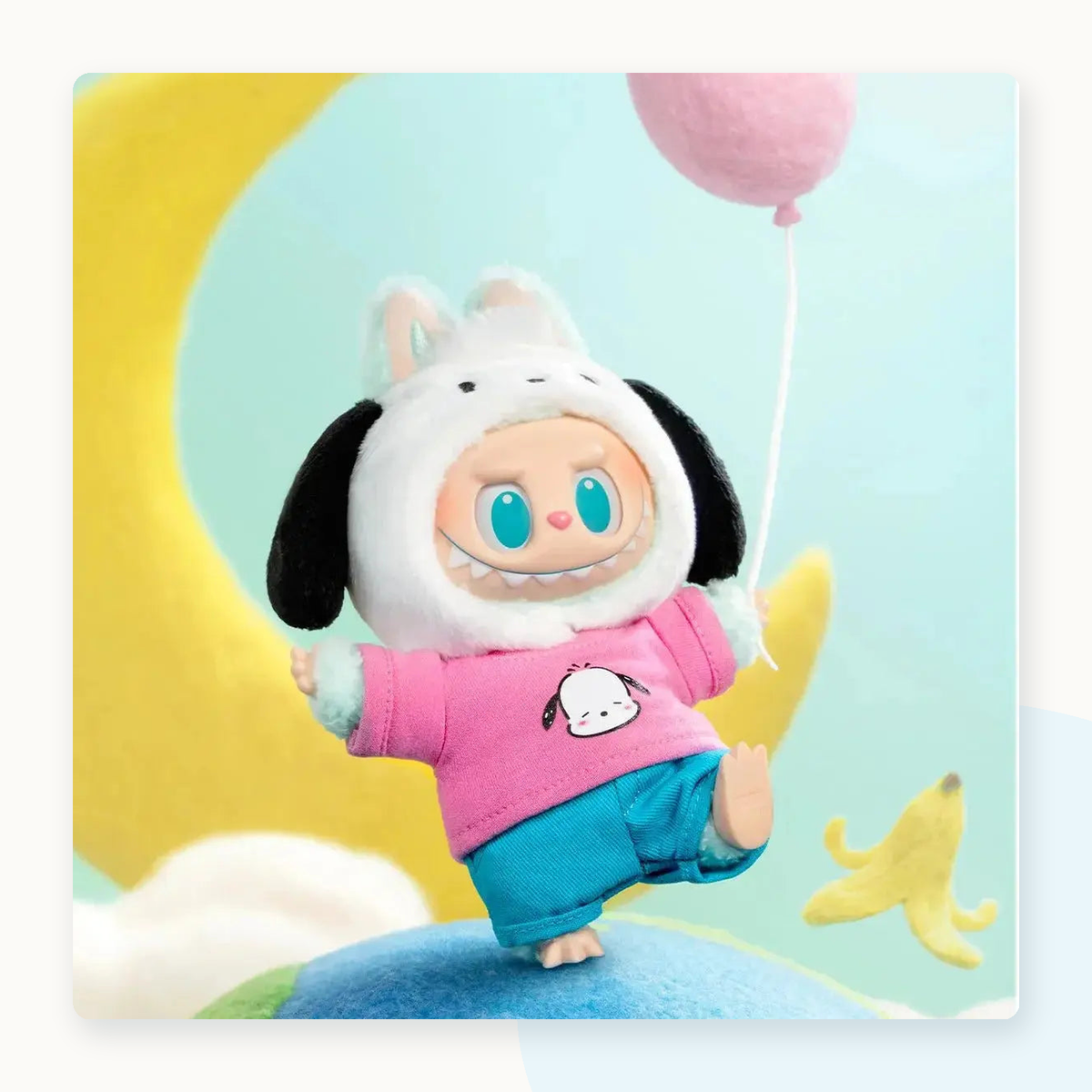 POP MART Labubu The Monsters x Hello Kitty and Friends Vinyl Plush Pendant Blind Box - detail