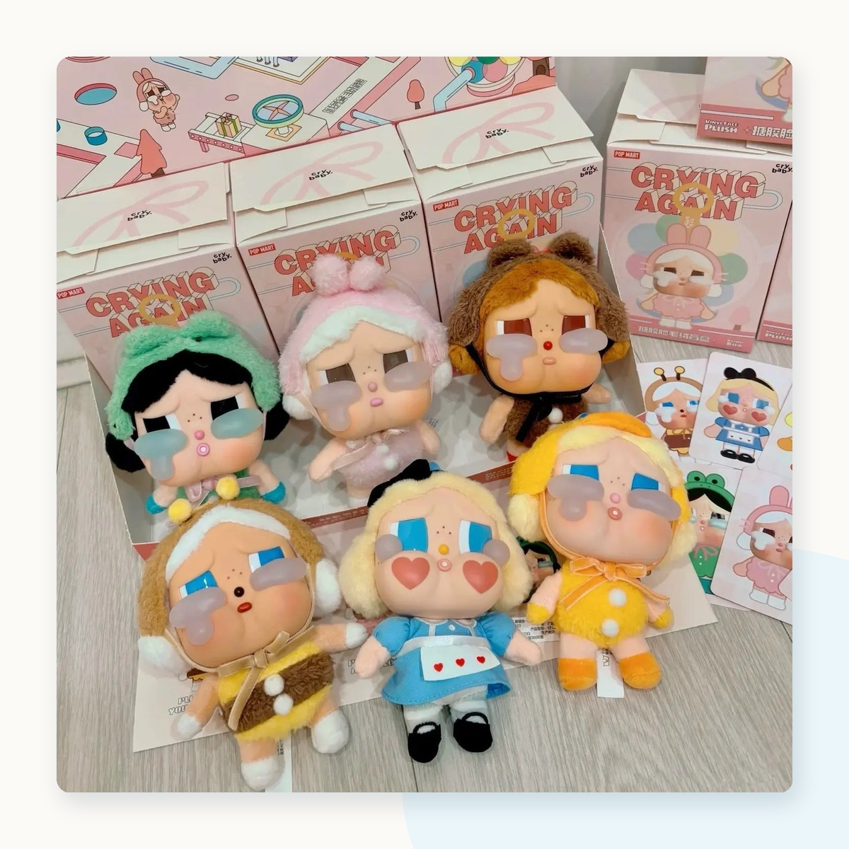 POP MART CRYBABY Crying Again Series Vinyl Face Plush Blind Box - detail