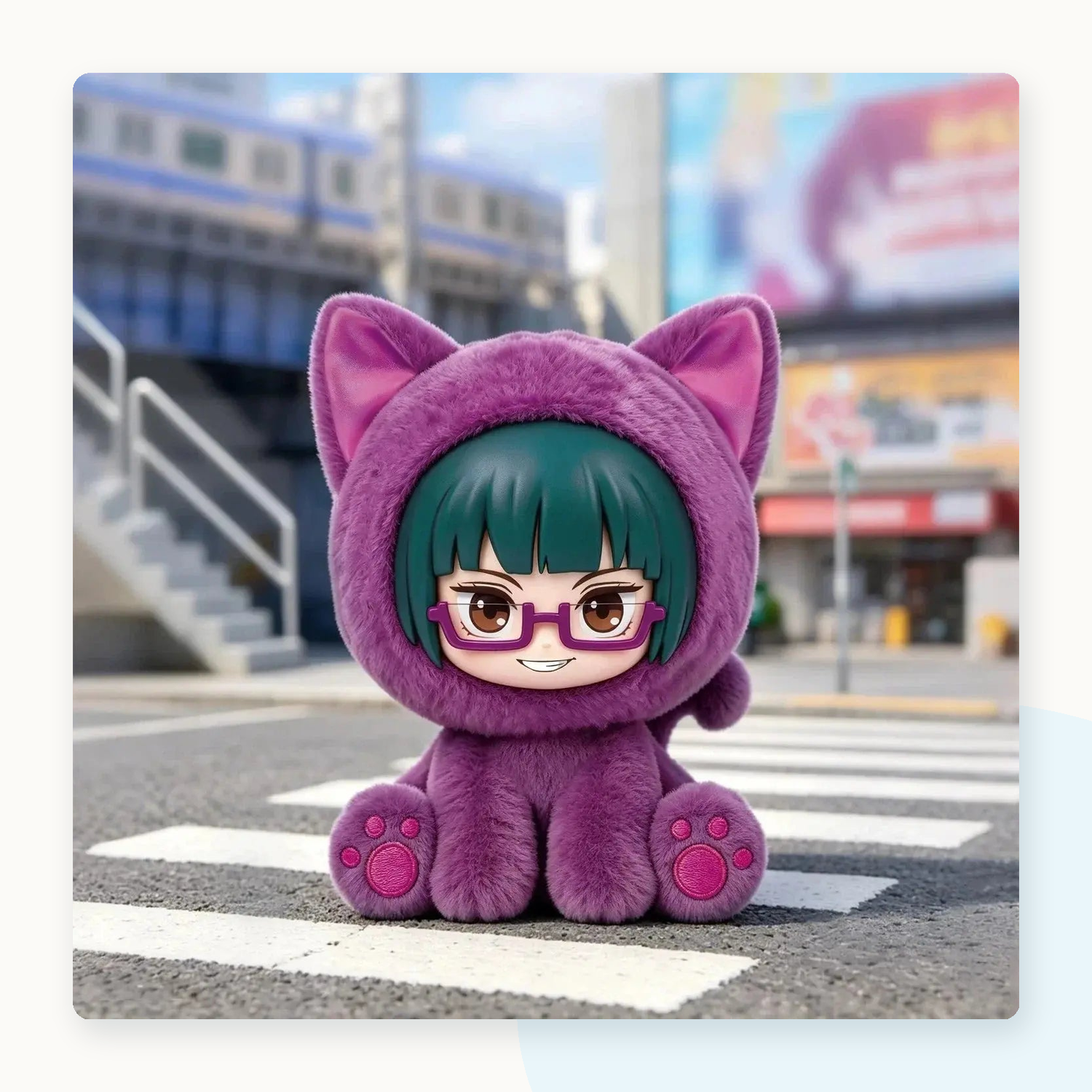 Jujutsu Kaisen Sitting Cat Party Series Plush Pendant Blind Box - detail