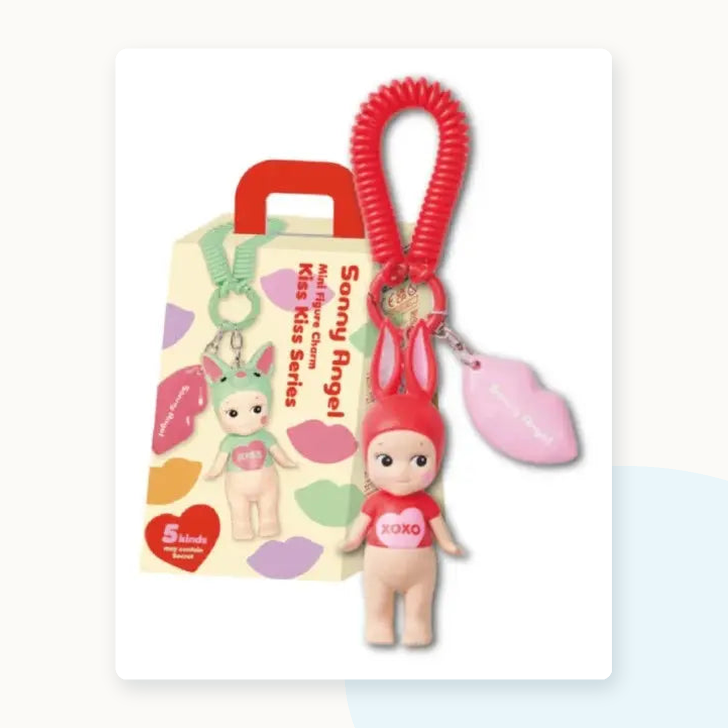 Sonny Angel Kiss Kiss Series Mini Figurine Bag Charm - detail