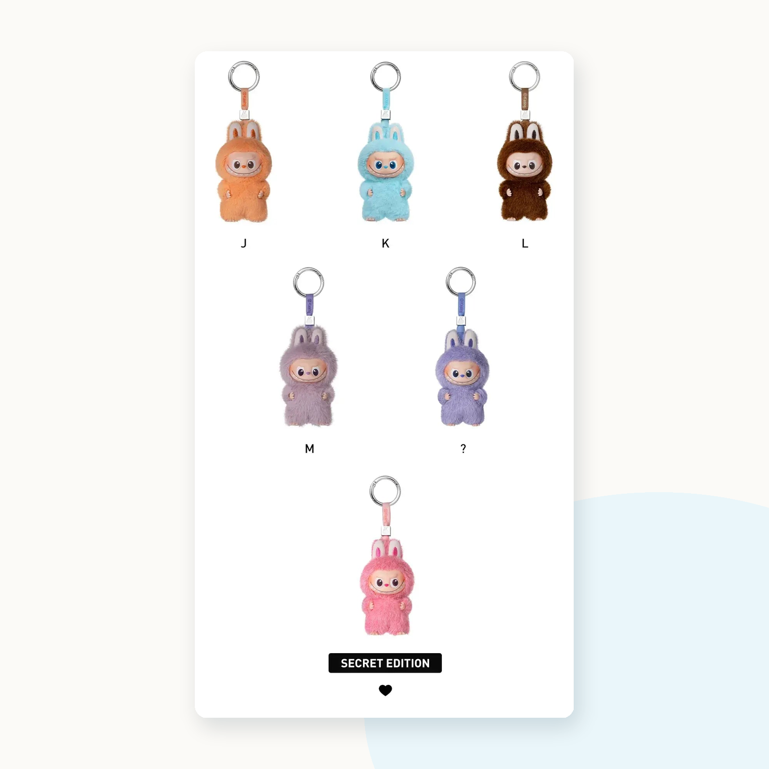 POP MART Labubu The Monsters PIN FOR LOVE Series Plush Pendant Blindbox (A-M) - detail