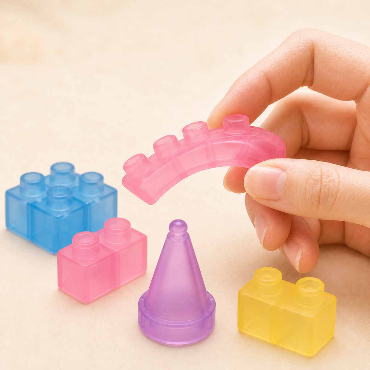 Magic Gummy Soft Castle Building Blocks Set – 40/56 Pieces - soft material