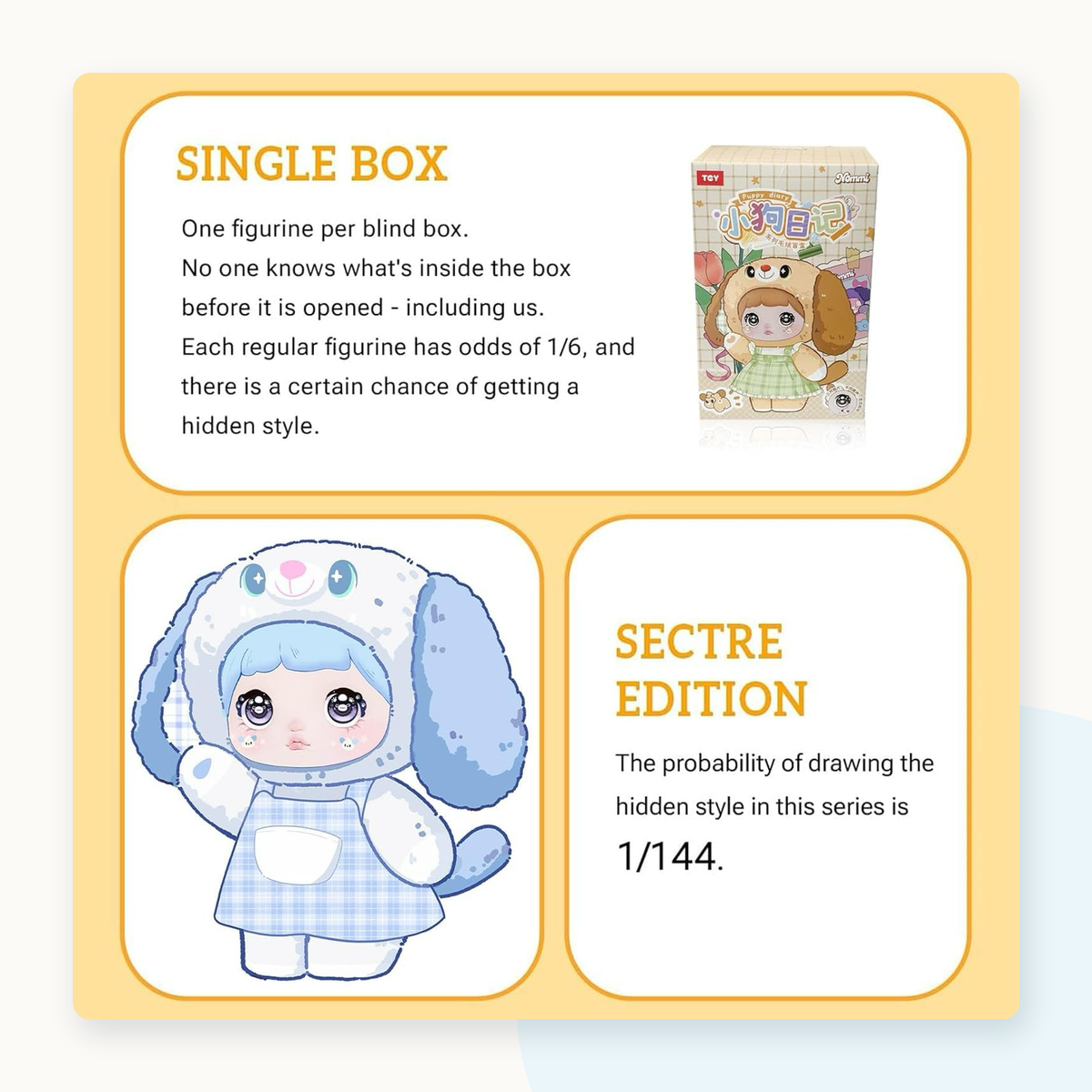 Nommi Puppy Diary Plush Doll Blind Box - 07