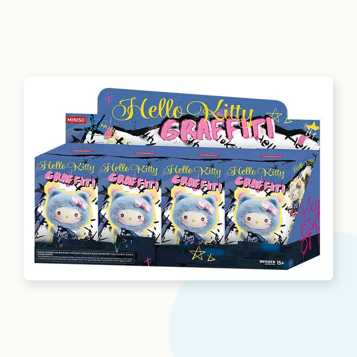 Miniso Hello Kitty Graffiti Series Vinyl Plushie Keychain Blindbox - detail