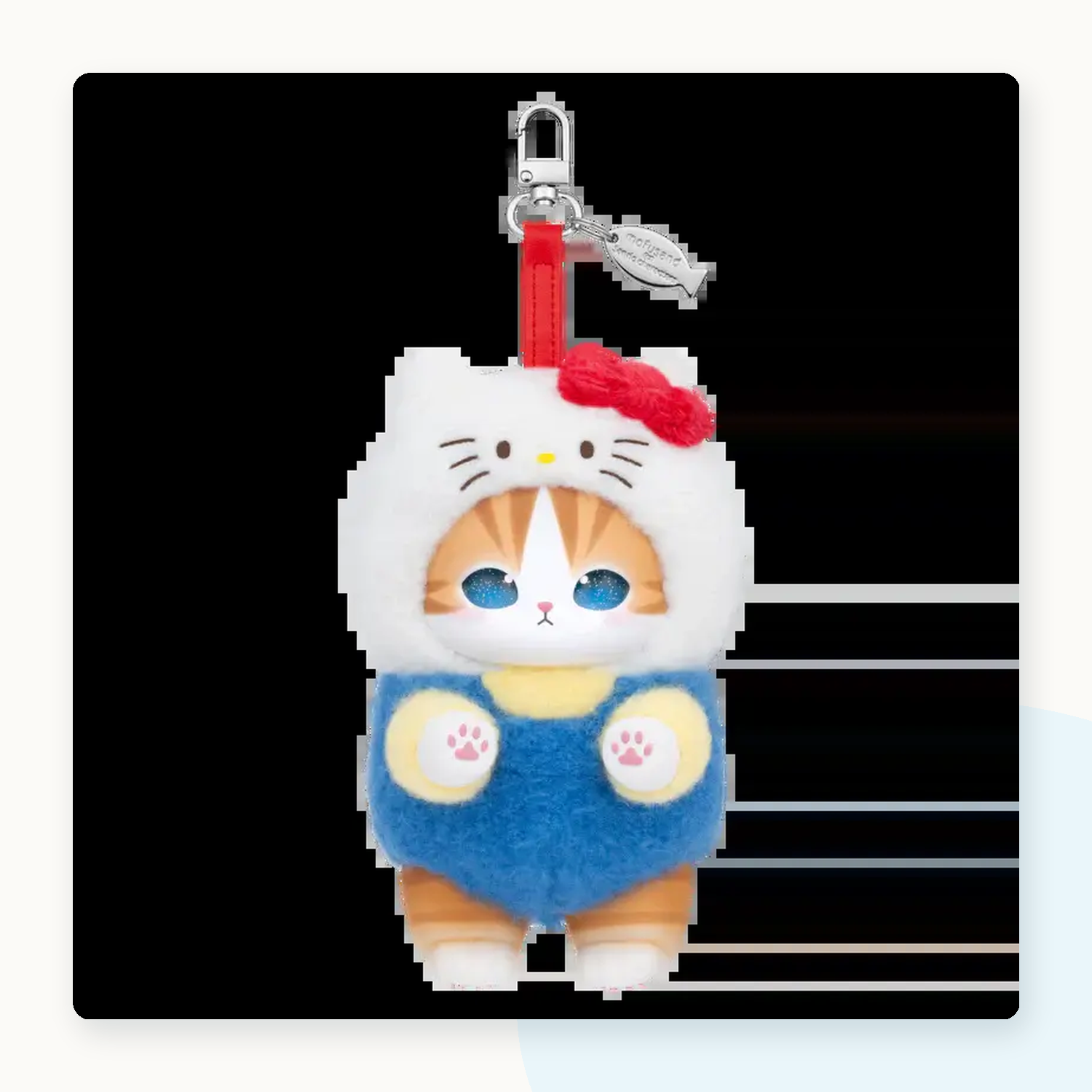 Mofusand X Sanrio Kiramekko Fluffy Kittens Vinyl Keychain Blind Box - detail