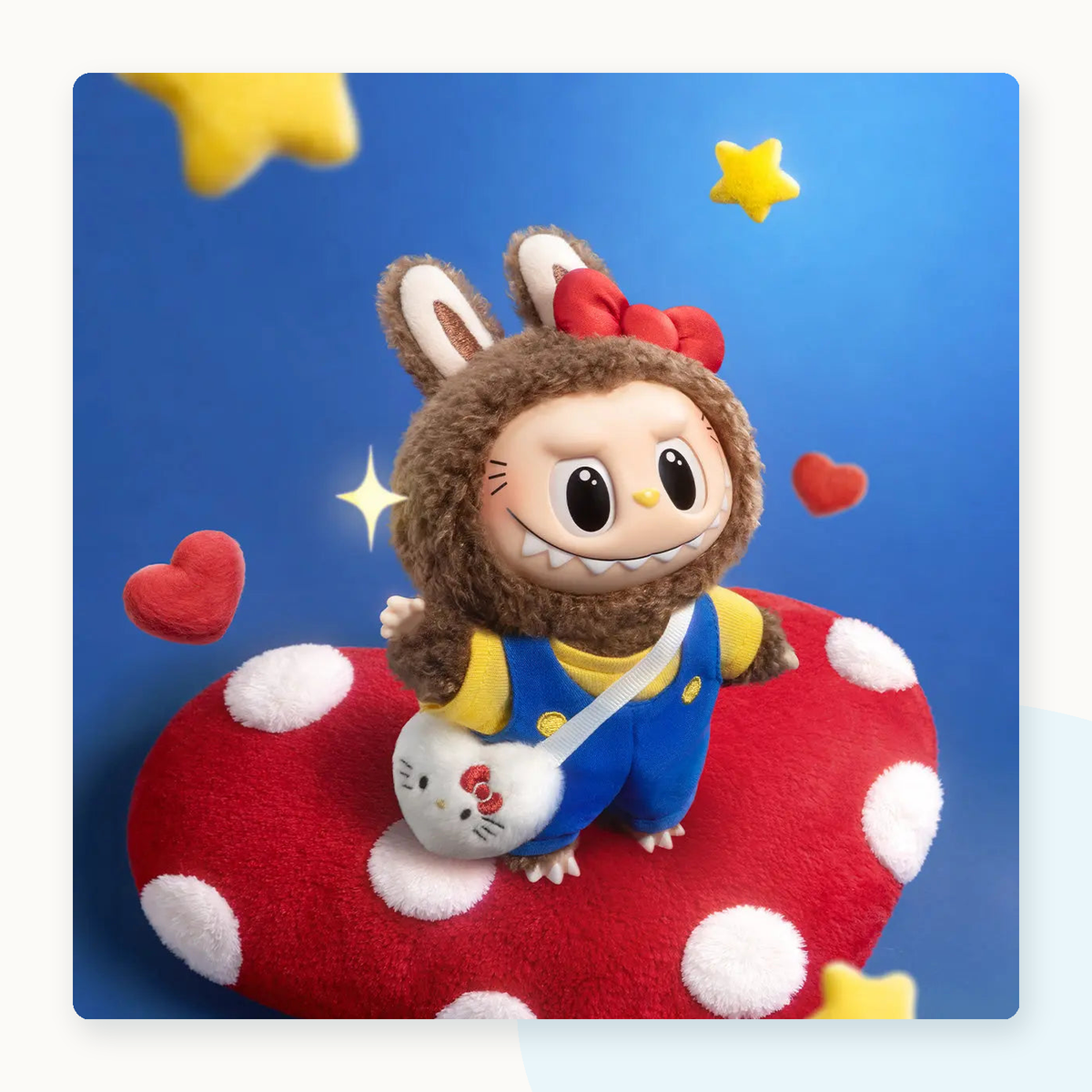 POP MART Labubu The Monsters x Hello Kitty and Friends Vinyl Plush Pendant Blind Box - detail