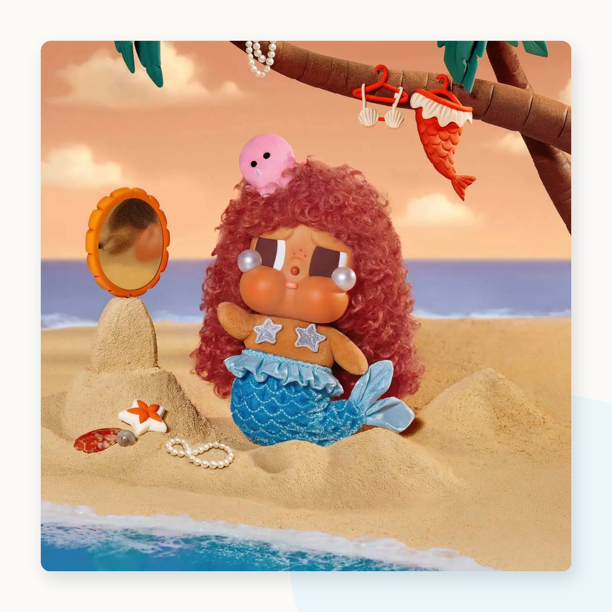 POP MART CRYBABY Vacation Mode On Series Vinyl Face Plush Blind Box - detail