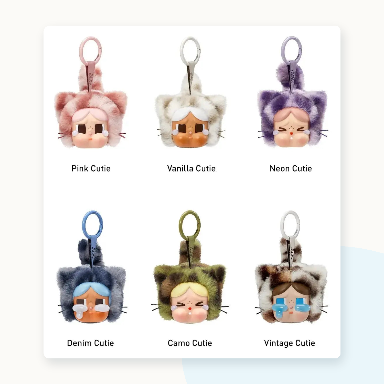 POP MART CRYBABY Wild but Cutie Series Vinyl Plush Pendant Blind Box - detail