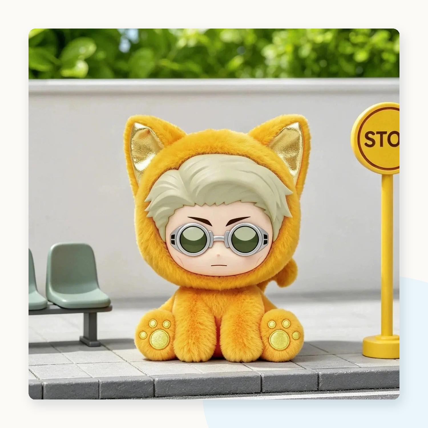 Jujutsu Kaisen Sitting Cat Party Series Plush Pendant Blind Box - detail