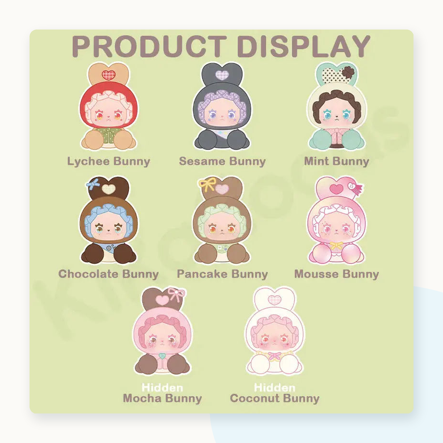 Lovely Emma Sweet Treat Bunnies Series Plush Blind Box - detail