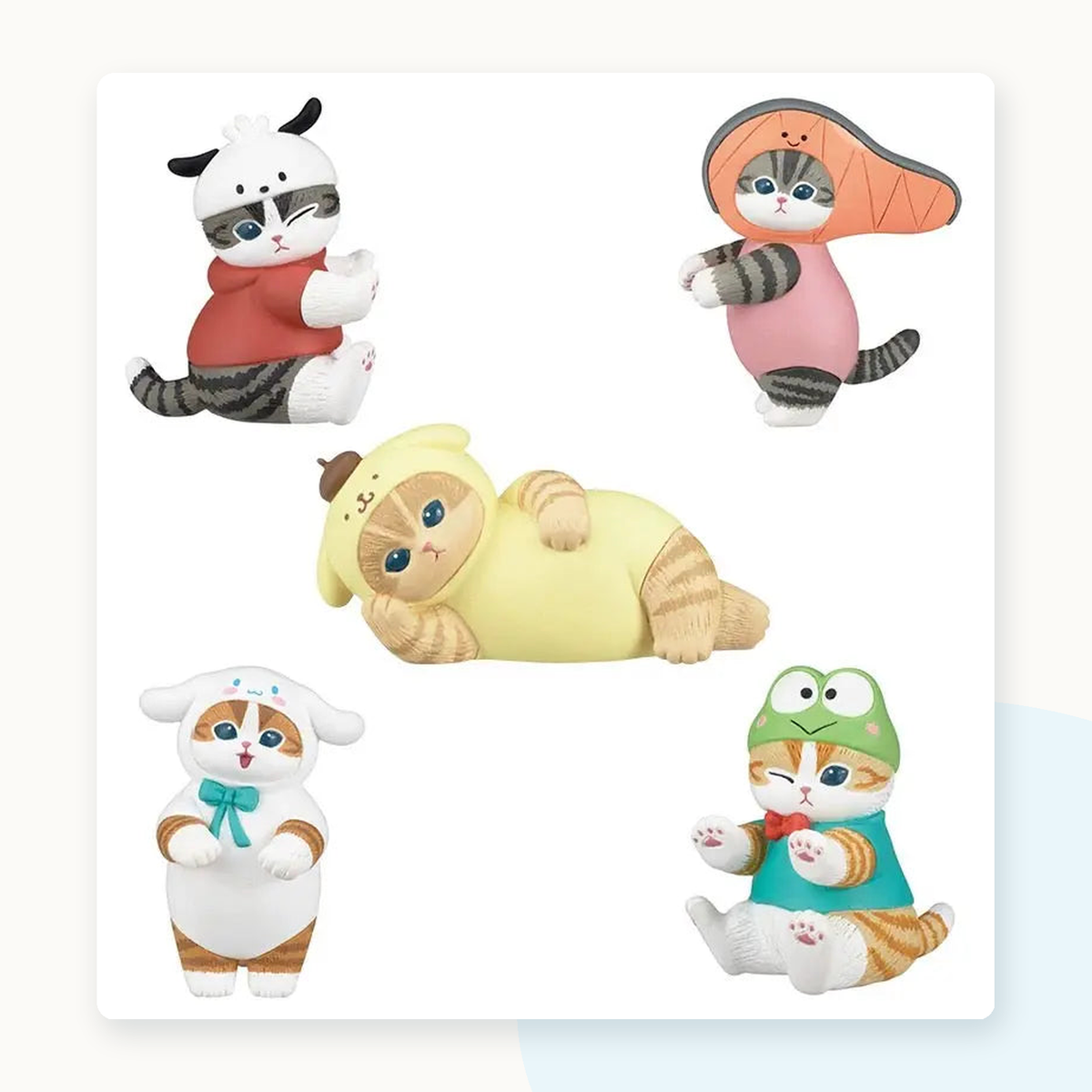 Mofusand X Sanrio Characters Nyan Gachapon Blindbox Capsule Mini Figurines - detail