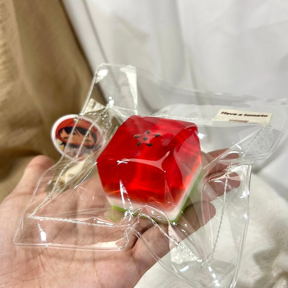 Transparent Watermelon Cube Taba Squishy Toy – product image 2