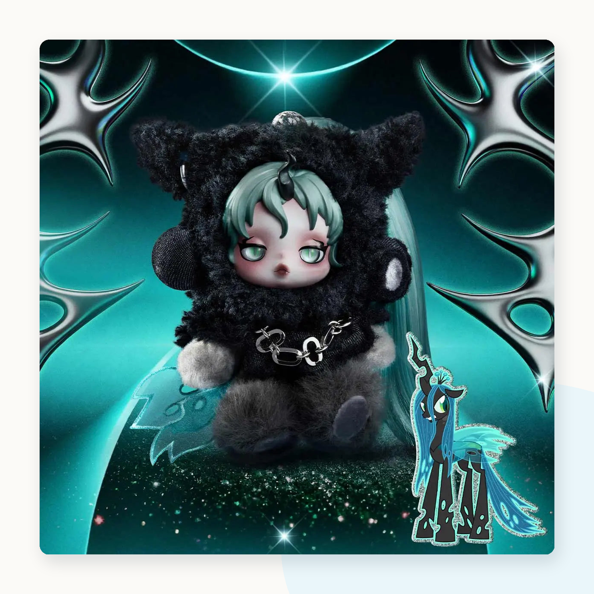 POP MART SKULLPANDA × My Little Pony Series Plush Pendant Blindbox - detail