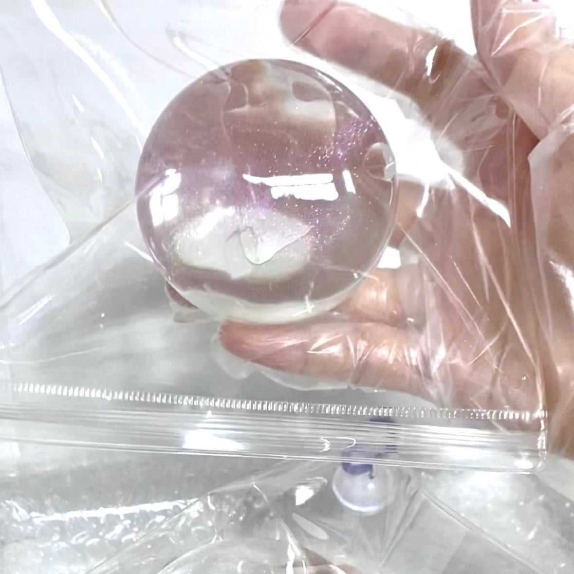 Handmade Transparent Stress Ball Taba Squishy Toy with Freebie – product image 7