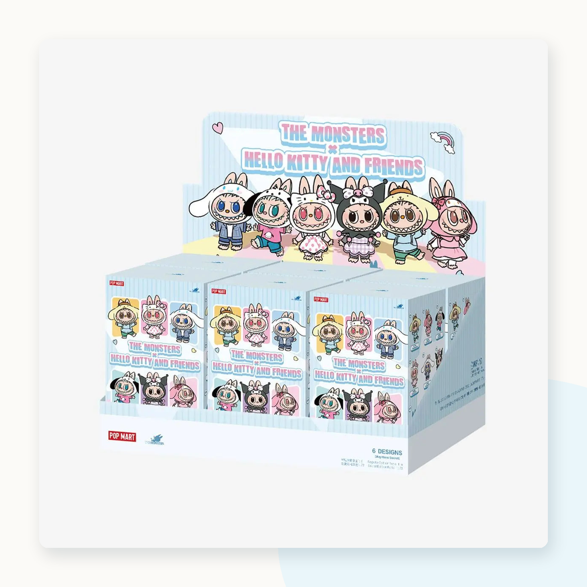 POP MART Labubu The Monsters x Hello Kitty and Friends Vinyl Plush Pendant Blind Box - detail