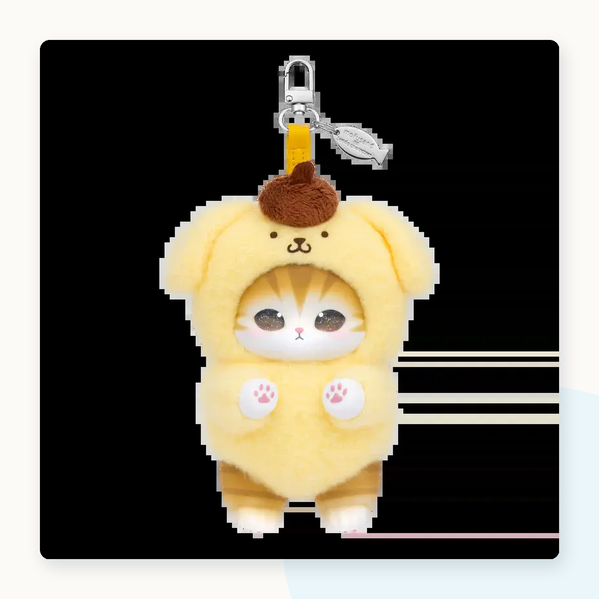 Mofusand X Sanrio Kiramekko Fluffy Kittens Vinyl Keychain Blind Box - detail